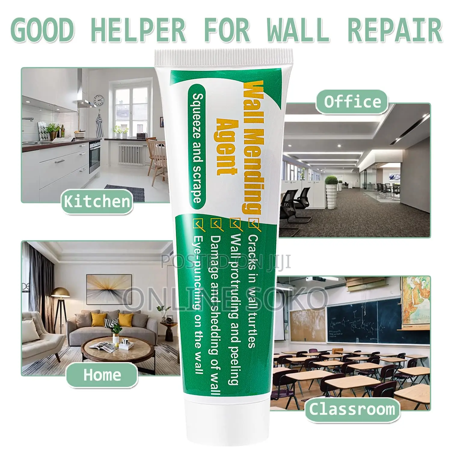 Wall Repair Paste Kit 100g–Quick Dry Drywall Crack Filler With Scraper