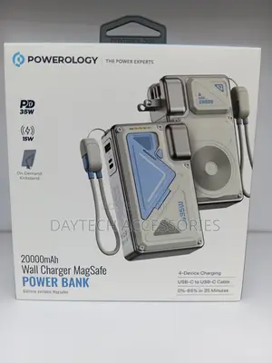 Powerology Power Bank 20000mah Wall Charger 35w Pd