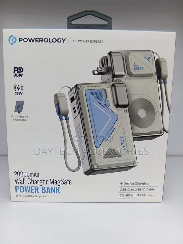 Powerology Power Bank 20000mah Wall Charger 35w Pd