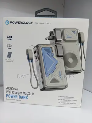 Powerology Power Bank 20000mah Wall Charger 35w Pd