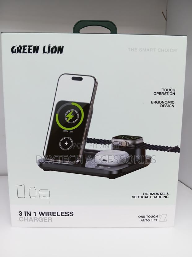 This Is a Green Lion 3 in 1 Wireless Charger.