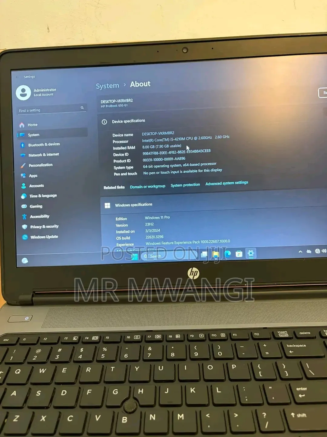 Laptop HP ProBook 650 G1 8GB Intel Core i5 HDD+SSD 512GB