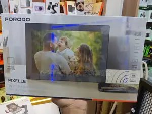 This Is a Porodo Pixelle 10.1" Smart Mirror Digital Photo Frame - Blac