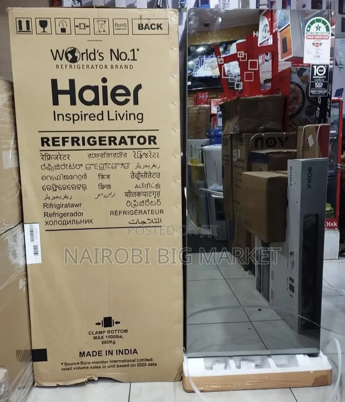 Haier 215l Single Glass Door Direct Cool Fridge