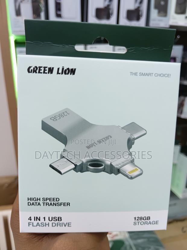 Green Lion 4-in-1 Usb Flash Drive With 128gb Storage. - thumbnail 2