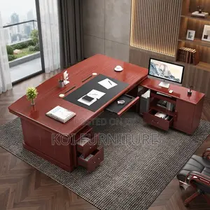 Office Desk; 1.8 Meters Executive Open Mahogany Office Desk