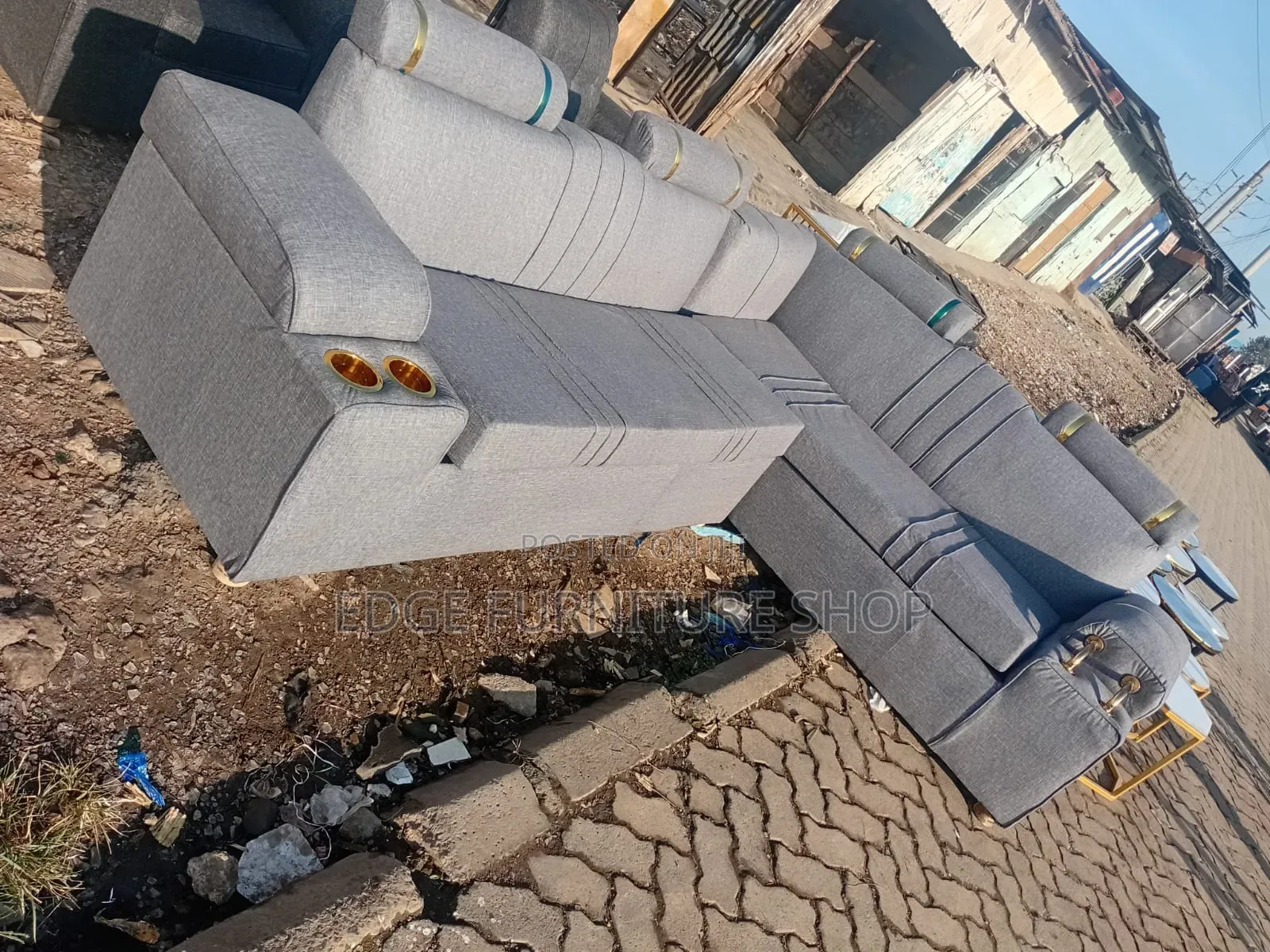 Morden Grey Cromed L Seat for Sale