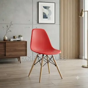 Dining Chairs; Eames Dining Seat With 4 Wooden Legs