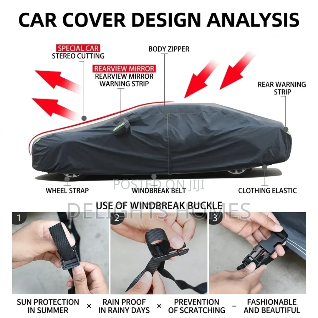 High Quality Universal Black Car Cover_hg