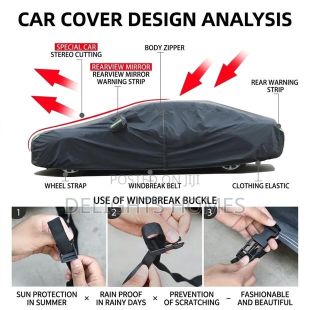 High Quality Universal Black Car Cover_hg - main view