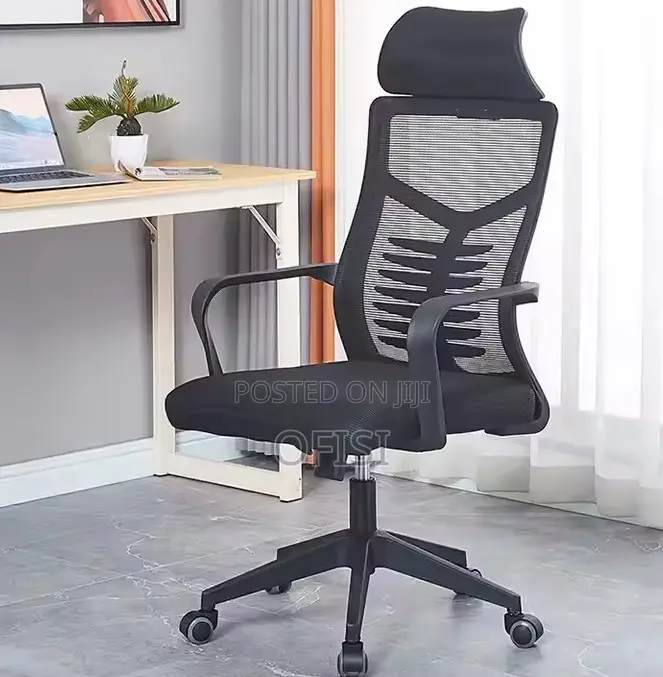 Office Chair; Adjustable High Back Office Chair With Headrest