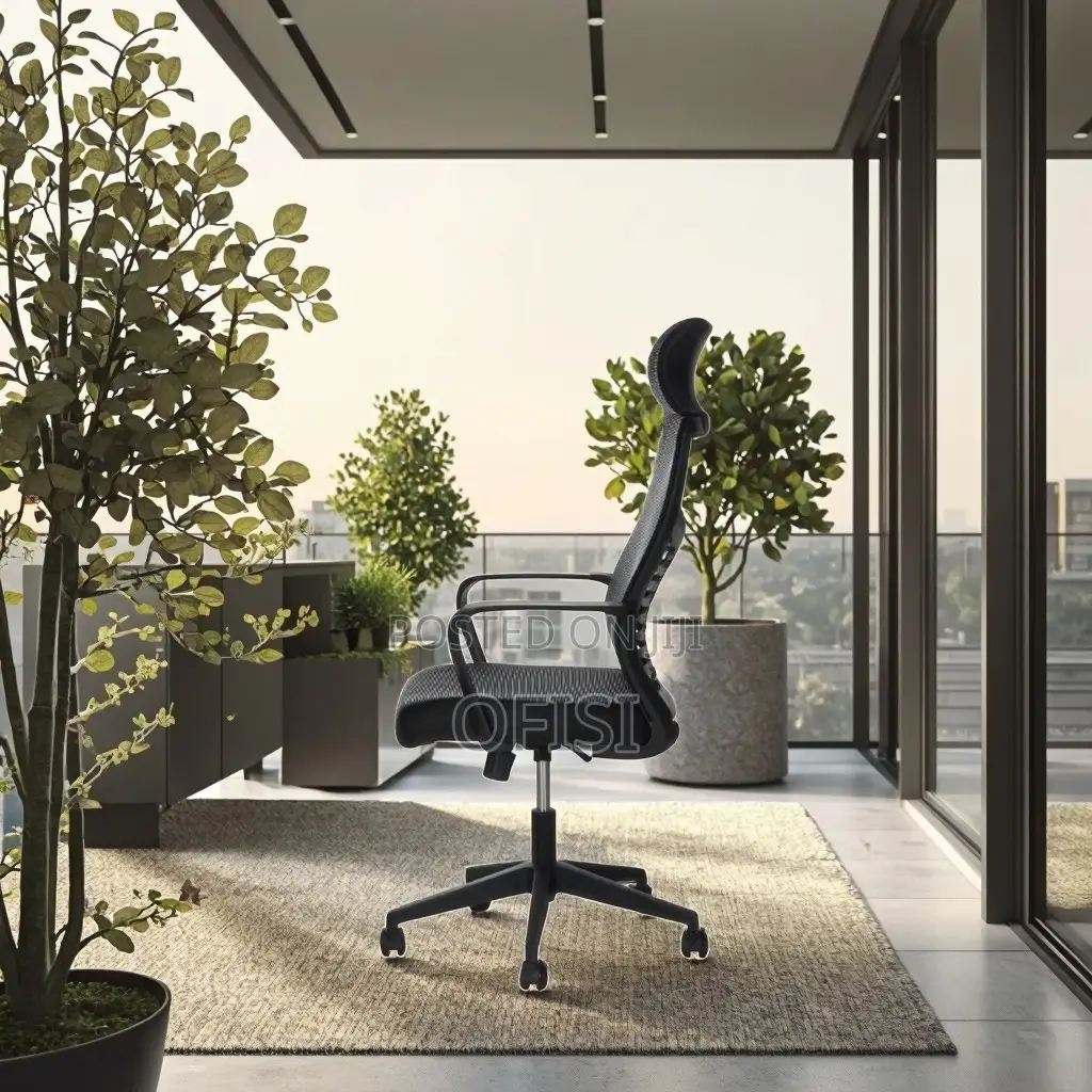 Office Chair; Adjustable High Back Office Chair With Headrest