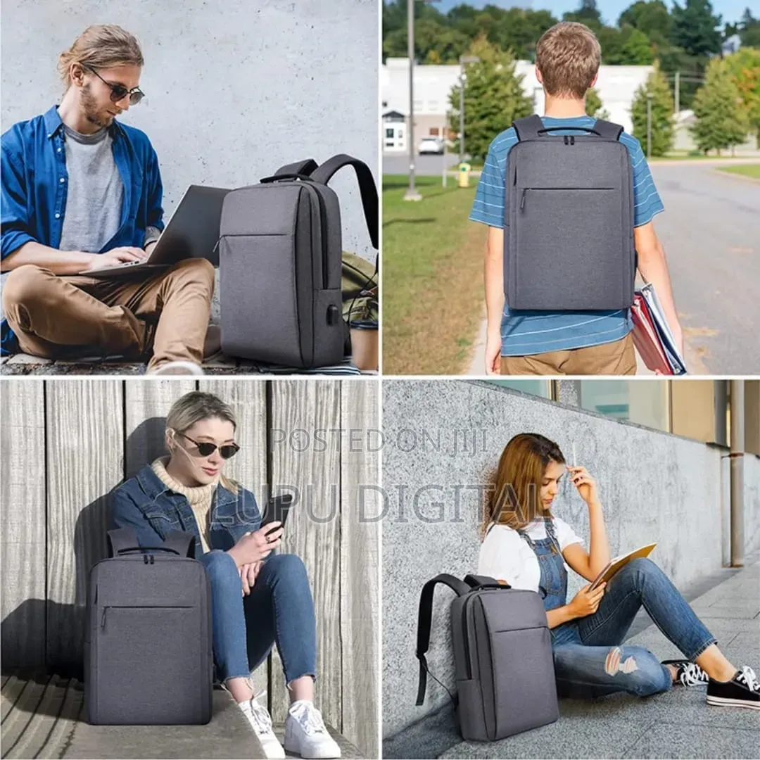 *Anti Theft Laptop Bag - Usb Charging Size: Fits 15inches Laptop