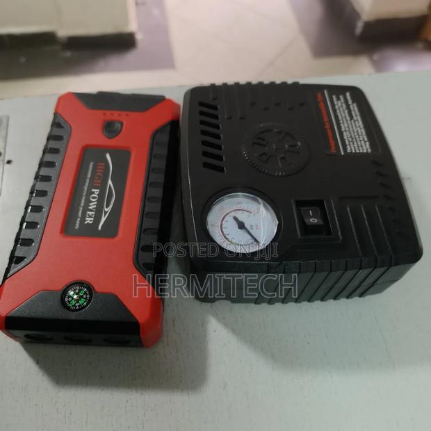 99800 Mah Car Jump Starter Kit With Jumpers Compressor Full Set