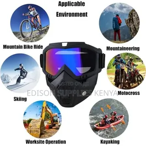 Paintball Mask Tactical Full Face Ski Mask Goggles Atv Dirt Bike Glass