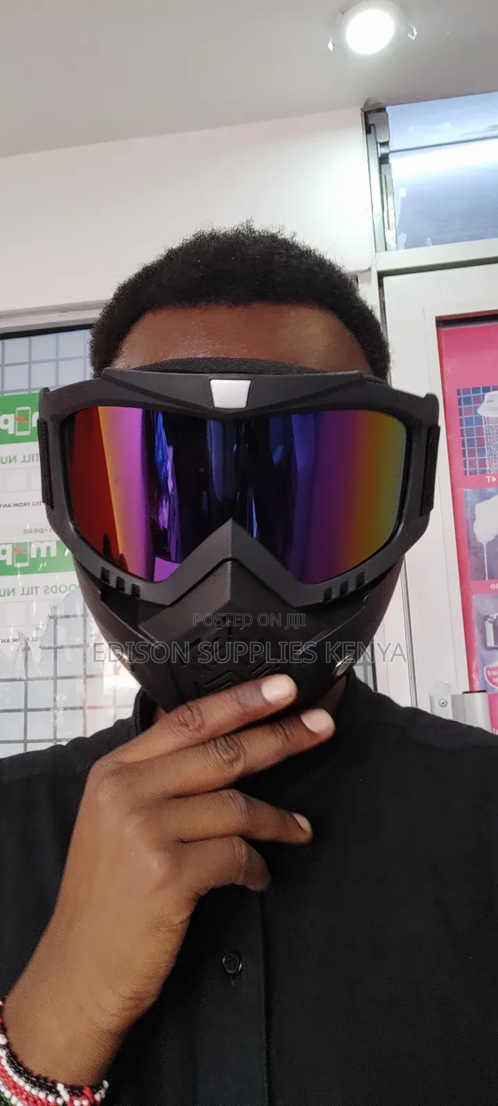 Paintball Mask Tactical Full Face Ski Mask Goggles Atv Dirt Bike Glass