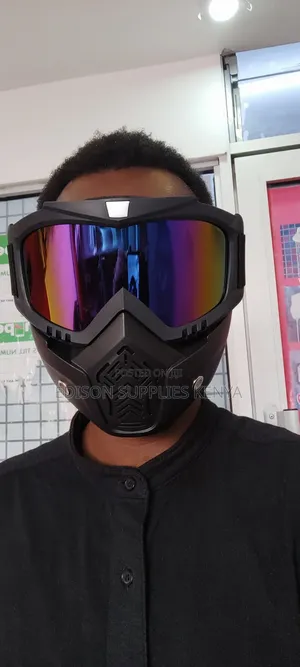Paintball Mask Tactical Full Face Ski Mask Goggles Atv Dirt Bike Glass