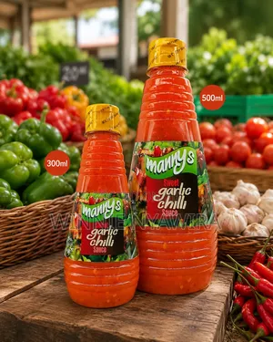 Manny's Chilli Sauce. Perfect for Burgers, Pizza, Fries Etc.