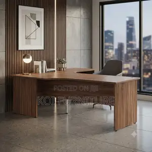 Office Desk; 1.4 Meters Office Curved Desk With Lock Drawers