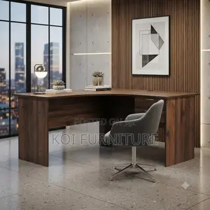 Office Desk; 1.4 Meters Office Curved Desk With Lock Drawers