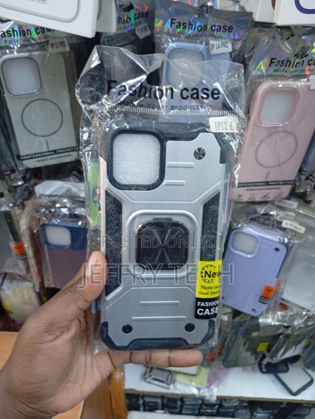 iPhone 12 / 12 Pro Silver Rugged, Heavy-Duty Armor Phone Case - main view