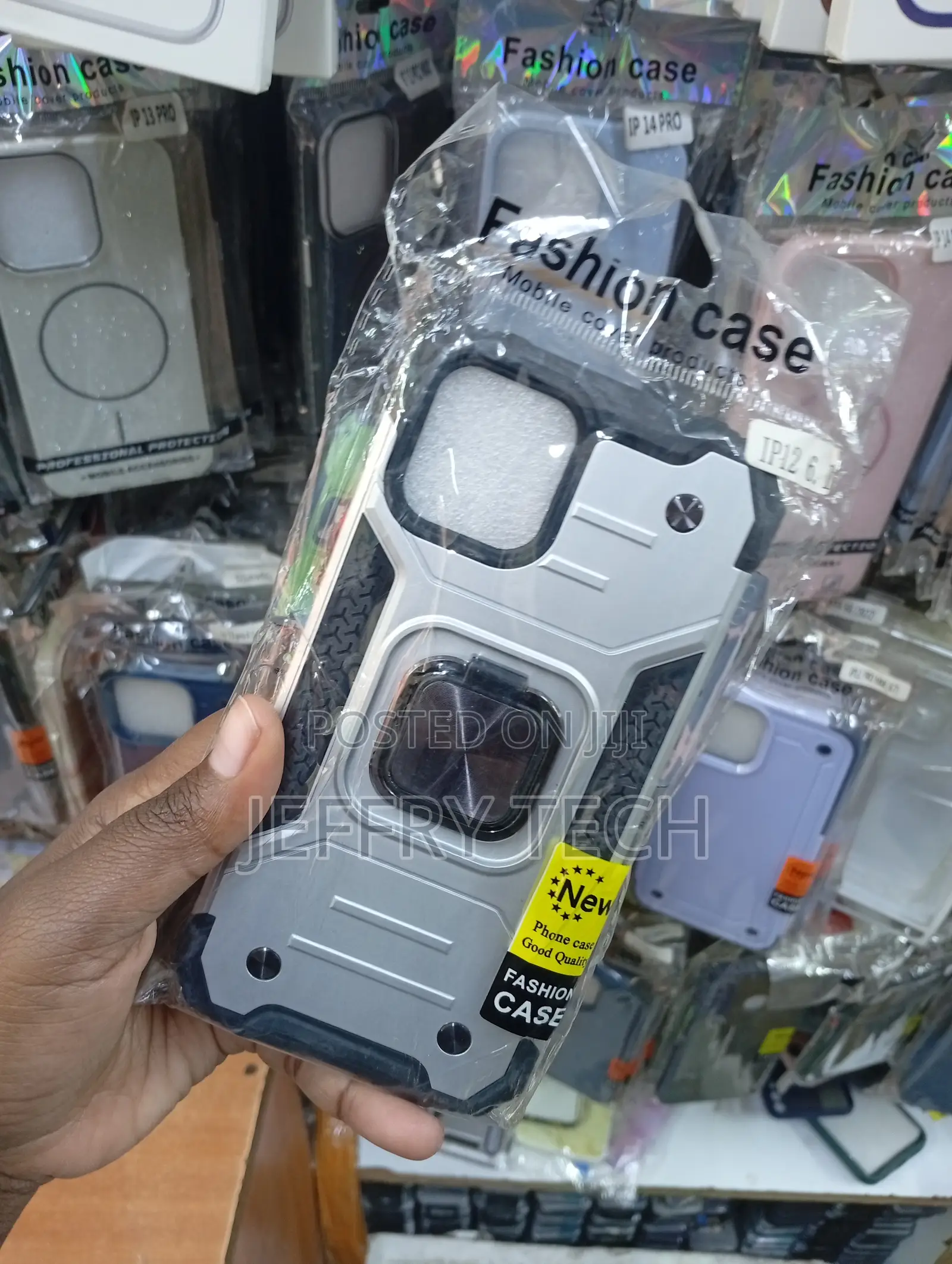 iPhone 12 / 12 Pro Silver Rugged, Heavy-Duty Armor Phone Case