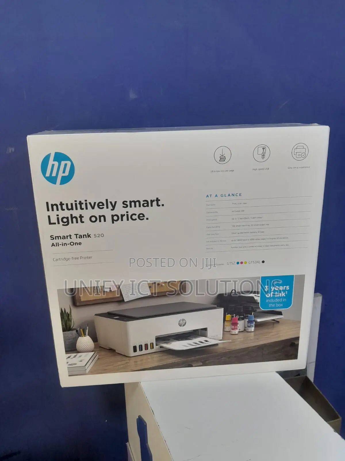 Hp Smart Tank 520 All-in-One Printer, Print, Copy and Scan