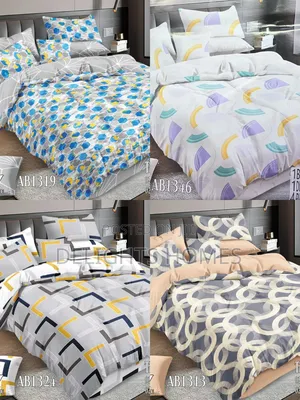 6pc)Flowered Double Sided Cotton Duvet Cover