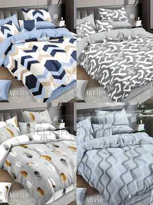 6pc)Flowered Double Sided Cotton Duvet Cover