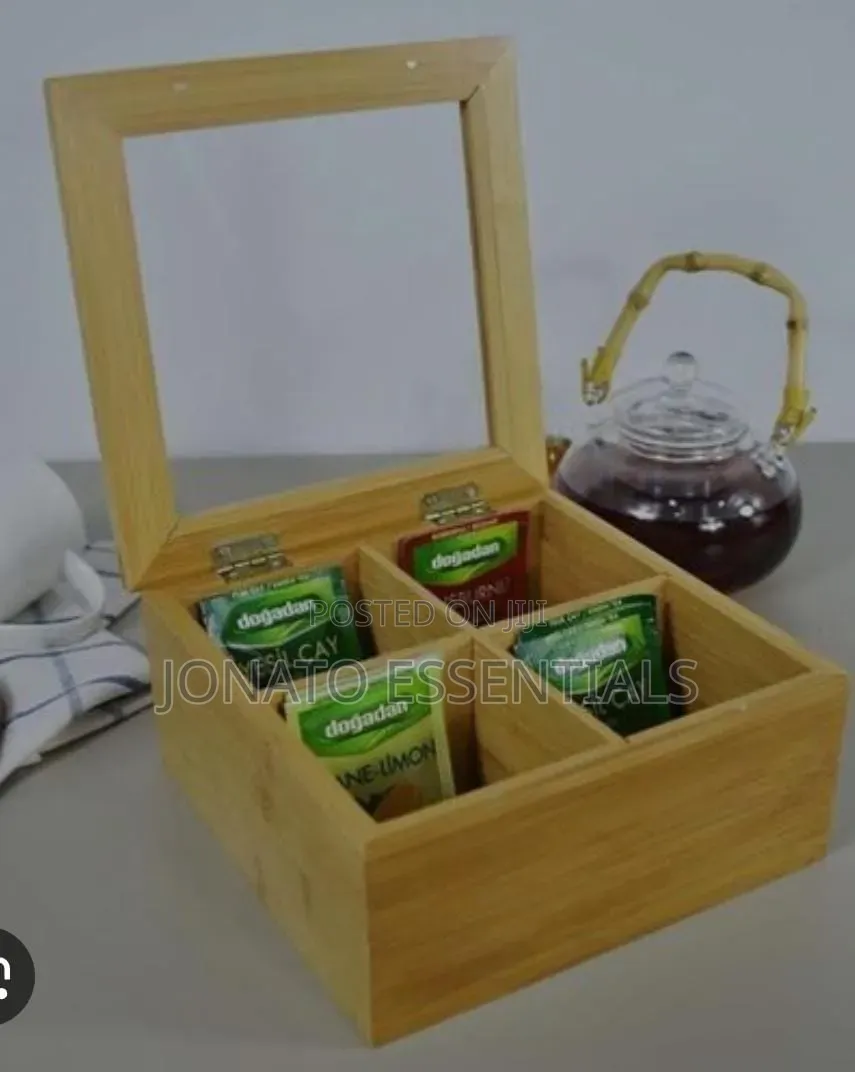 Bamboo Tea Bag Organizer Box - Elegant Kitchen Storage