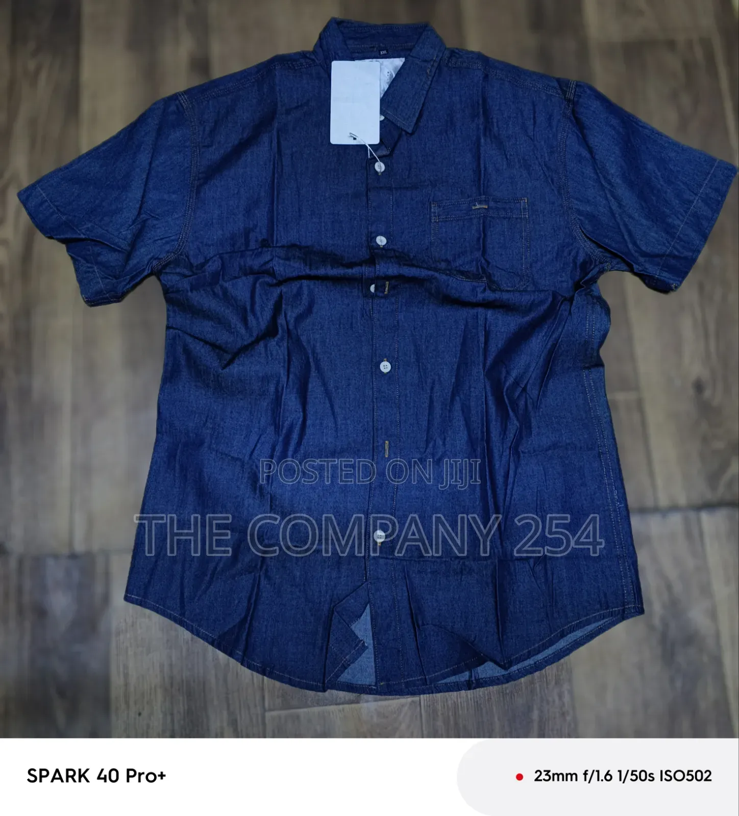 Quality Casual Denim Short Sleeved Collar Jeans Shirts Available