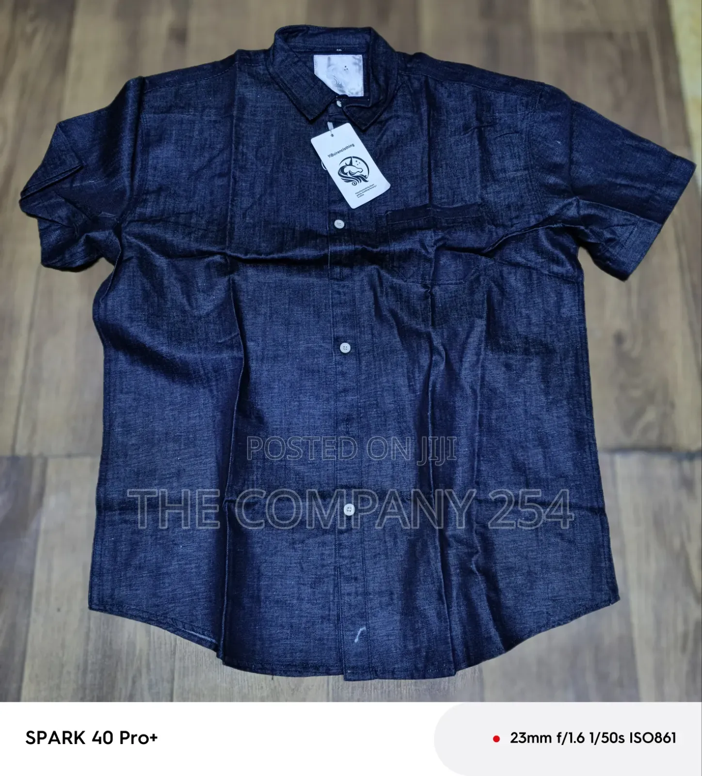 Quality Casual Denim Short Sleeved Collar Jeans Shirts Available