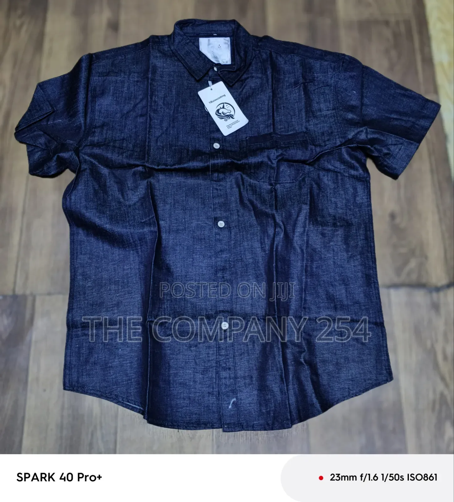 Quality Casual Denim Short Sleeved Collar Jeans Shirts Available