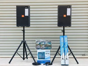 4 Channels Mixer - (2)12" JBL Monitor Speaker - (2)Metallic Stand