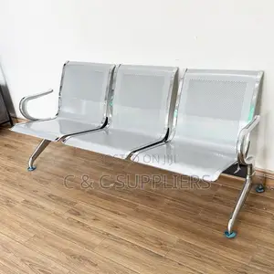 3-Seater Non Padded Metallic Bench