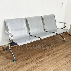 3-Seater Non Padded Metallic Bench