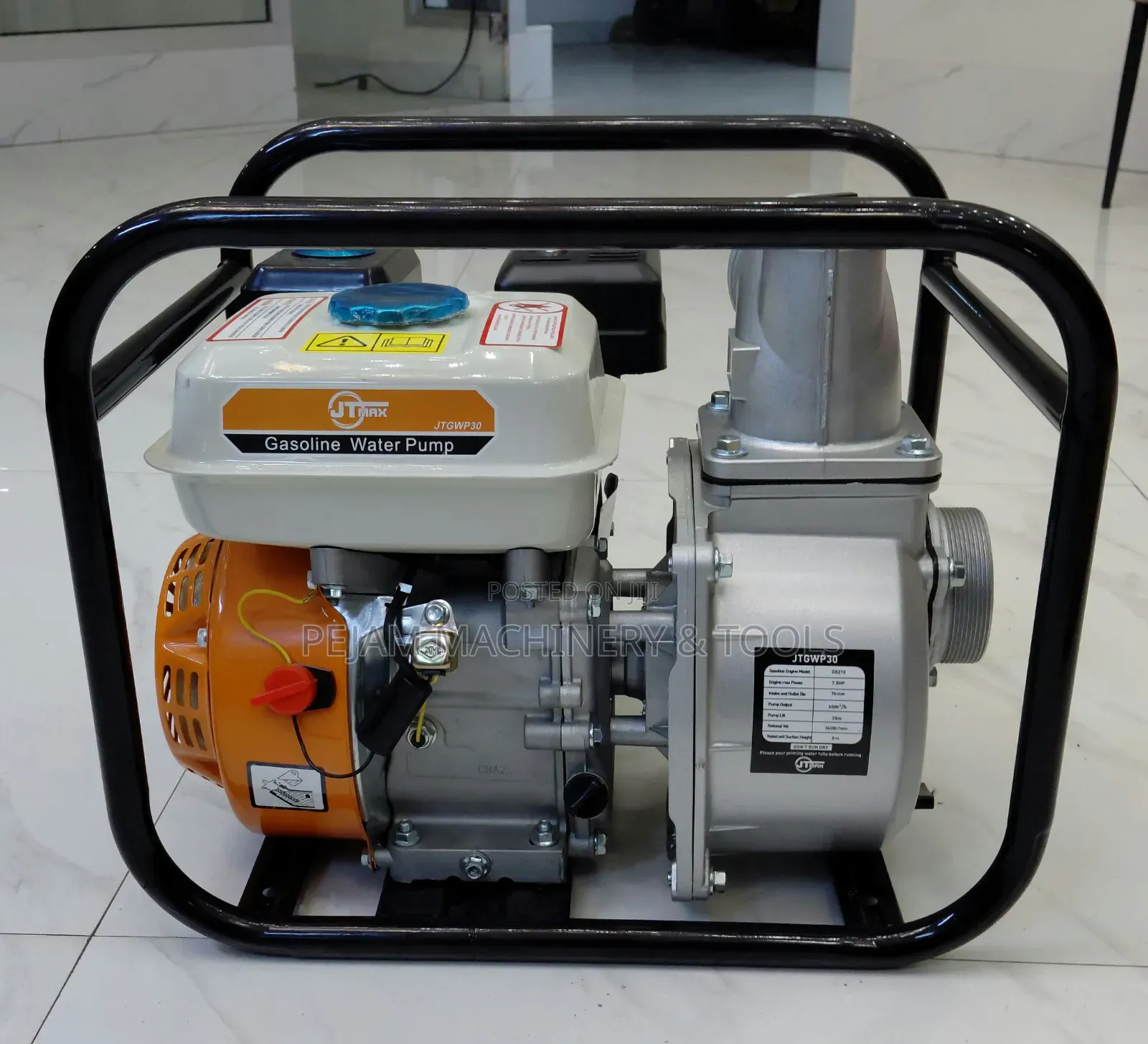 Jt Max 3" Gasoline Waterpump 7.5hp 60m3