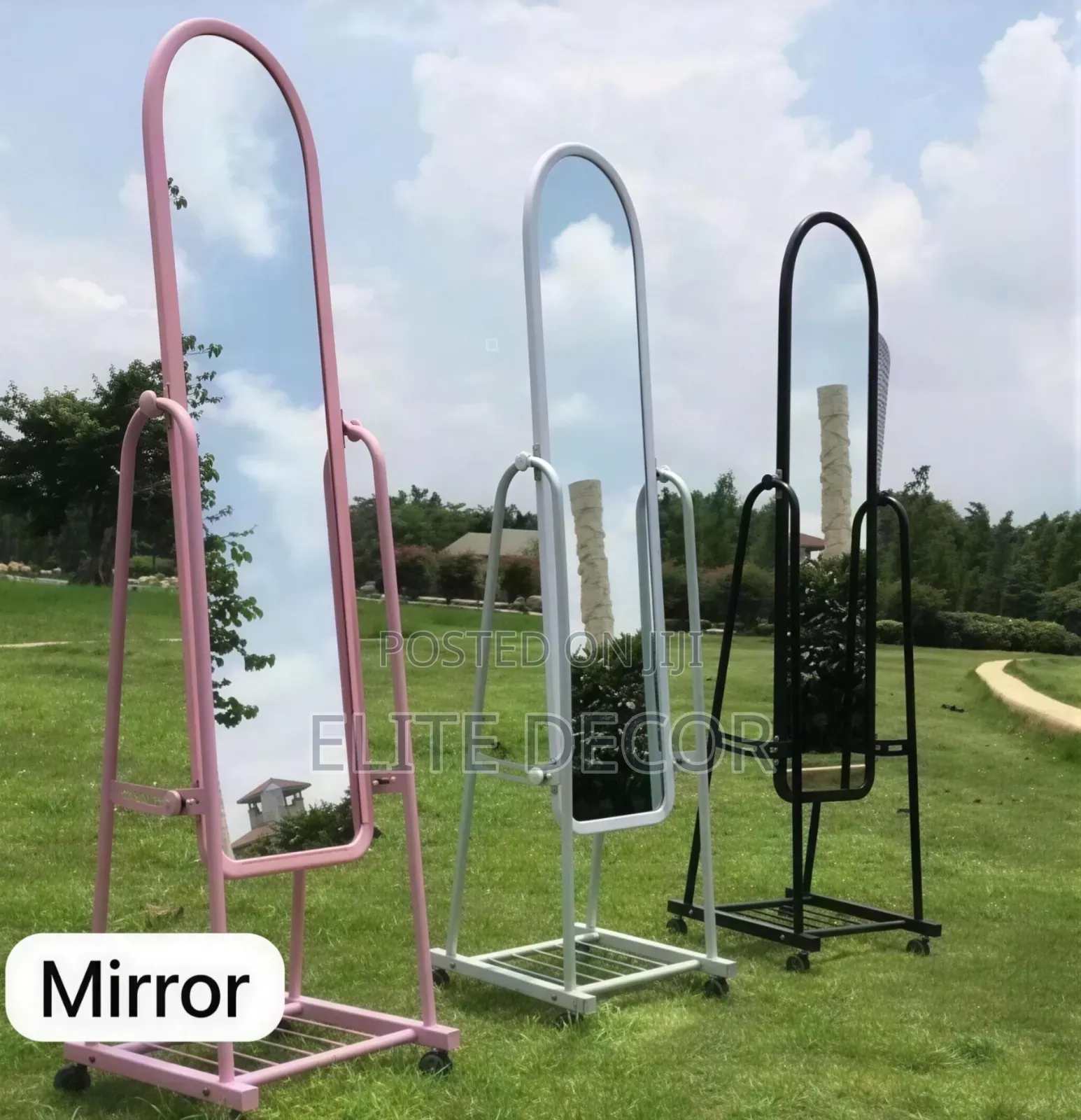 Full Length Dressing Mirror With Wheels Shoe Rack