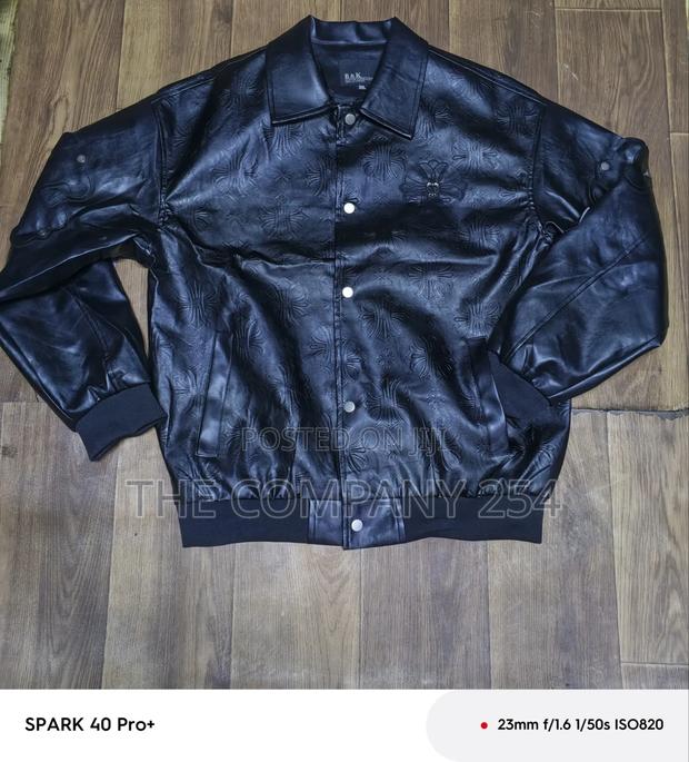 Quality Casual Leather Designer Collage Casual Jacket - thumbnail 2