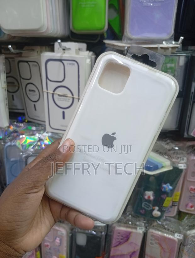 iPhone 11 Smooth, Flexible Exterior White Apple Silicone Case - thumbnail 2