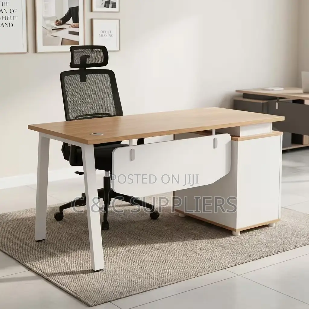 Modern Imported Desk With Drawers-120cm