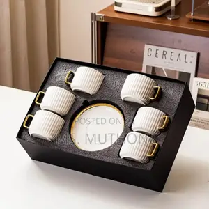 Luxury 12-Piece Ceramic Cup Saucer Set