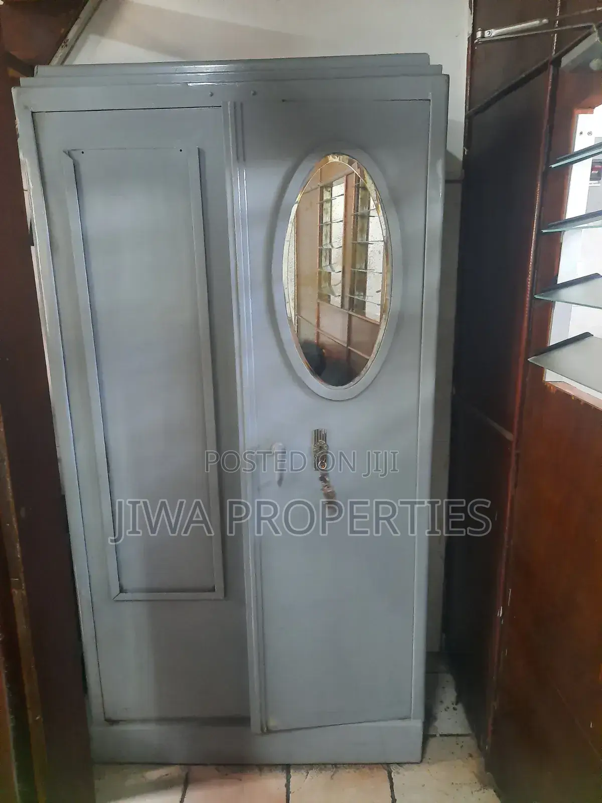 Two Heavy 14-Gauge Steel Cupboards for Sale