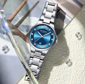 Blue Face Curren Ladies Silver Watch