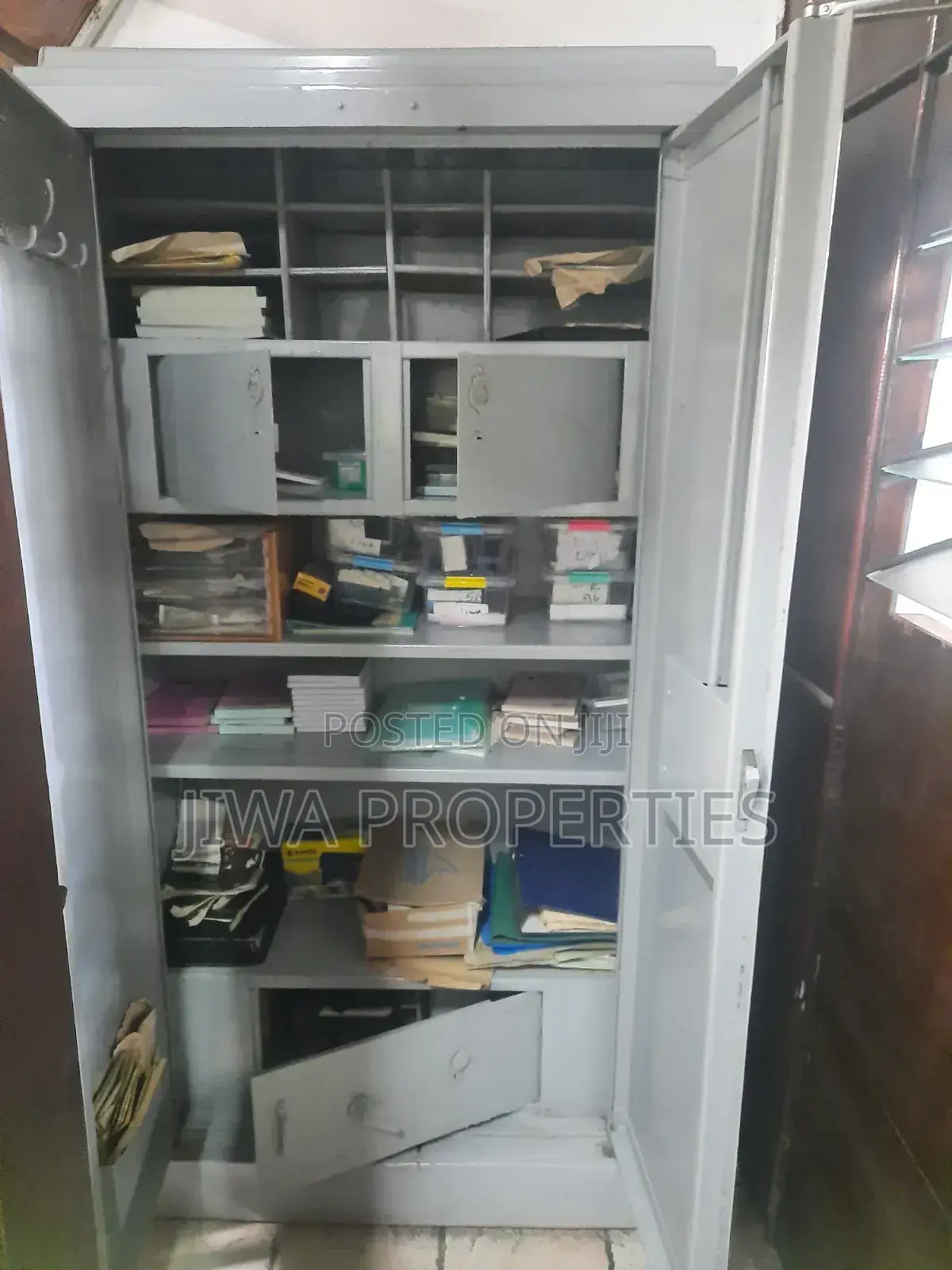 Two Heavy 14-Gauge Steel Cupboards for Sale