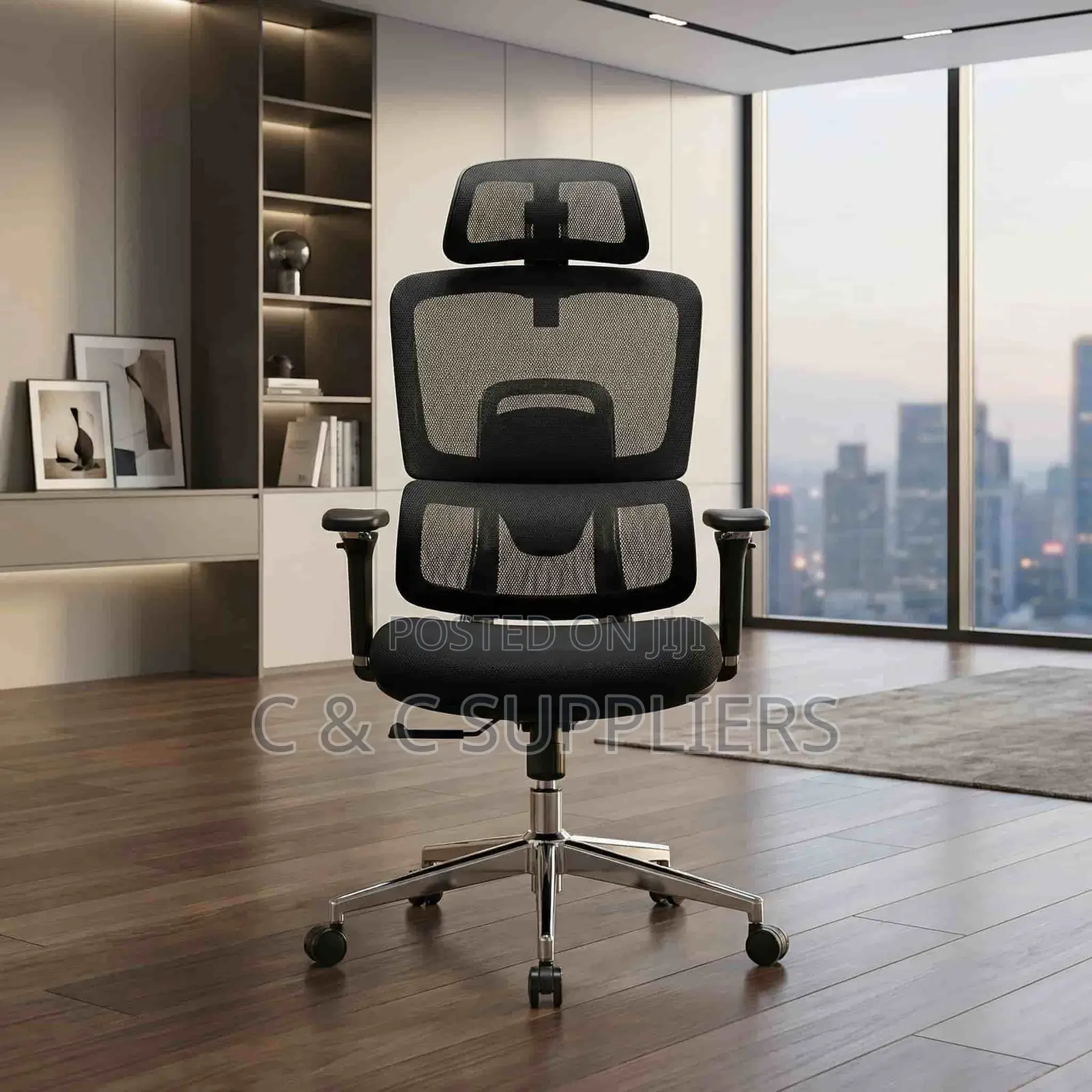High Back Black Orthopedic Seat