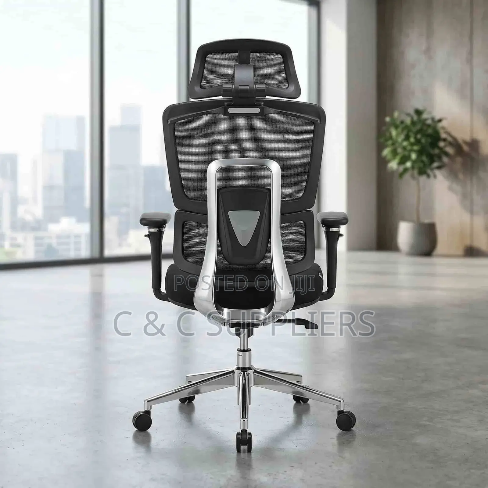 High Back Black Orthopedic Seat