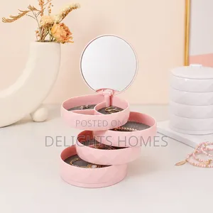 Diamond Pattern Rotating Makeup Organizer/Jewellery Organizer_car