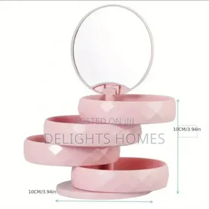 Diamond Pattern Rotating Makeup Organizer/Jewellery Organizer_car