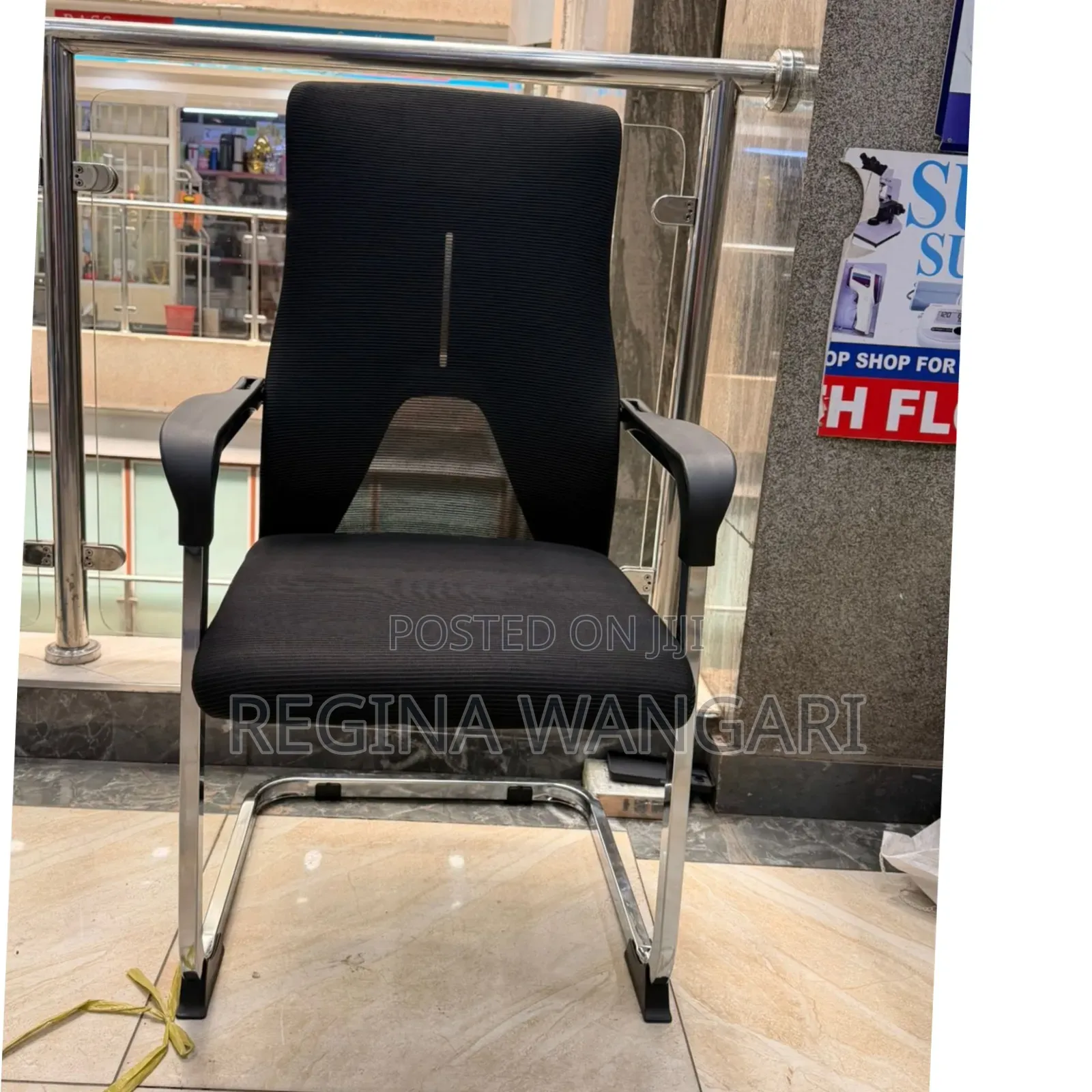 *Mesh Non -Rolling Guests Office Chair